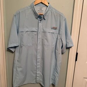 Realtree Fishing Blue Casual Button Down Shirt Sz L
